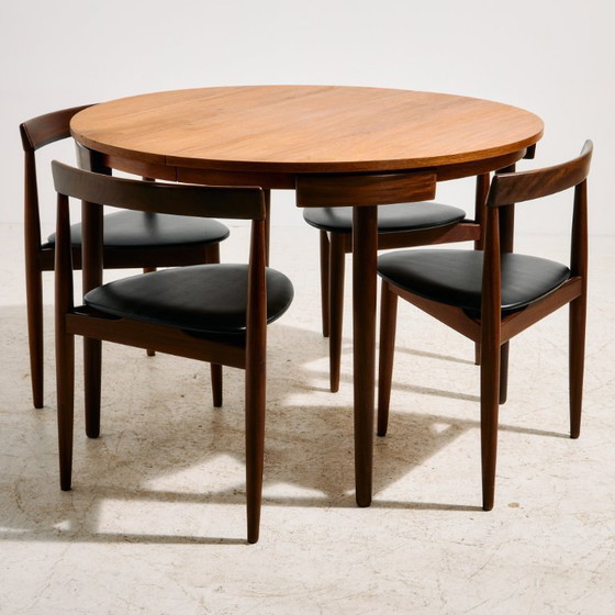 Image 1 of MK11690 Esszimmerset aus Teakholz von Hans Olsen für Frem Røjle, 5er-Set