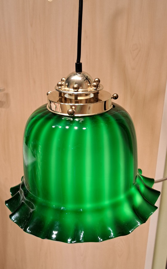 Image 1 of Pendelleuchte d'epoca Peill & Putzler - Grün, anni '70
