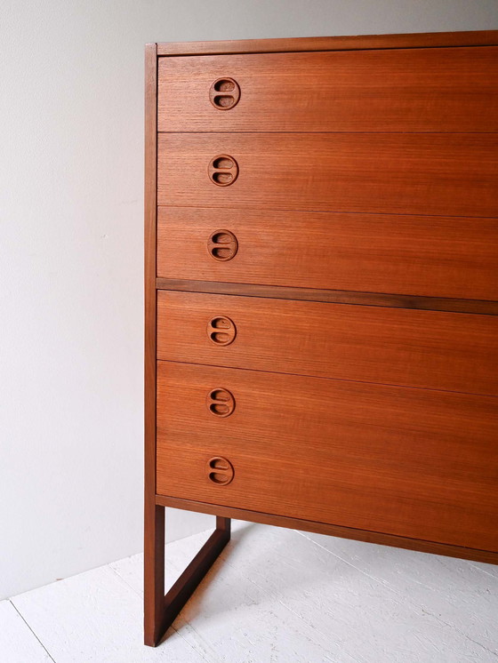Image 1 of 1960s Danish Teak Chest of Drawers by Arne Wahl Iversen