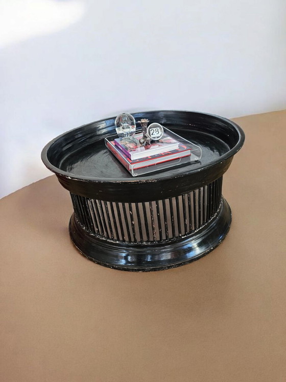 Image 1 of Tavolino da caffè rotondo di design, tavolino da divano, Gunther Lambert, nero