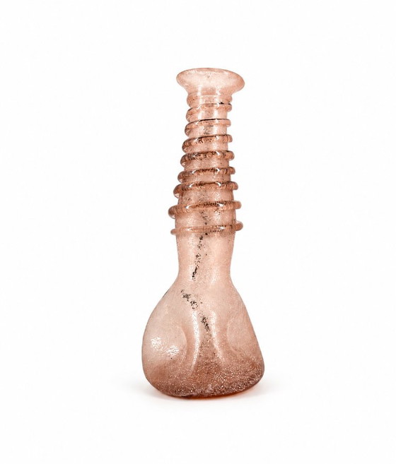 Vaso Murano Scavo, Rosa Salmone, Stile Antico, Italia Anni '60/'70 – Vasi, Glass (photo 2 of 8)