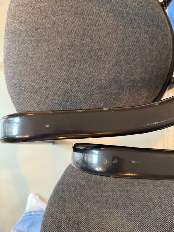 Image 1 of Set of 4 ‘Segis’ dining chairs by Carlo Bimbi for Martina - Italy, 1980s / black with grey upholstery