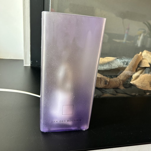 Lampada da tavolo vintage Jan des Bouvrie 'Ice Cubic' – Viola satinato