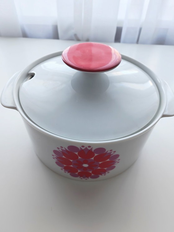 Vintage Thomas Germany ‘Pinwheel’ Lidded Bowl / Tureen – 70s Retro – Porcelain (photo 6 of 7)