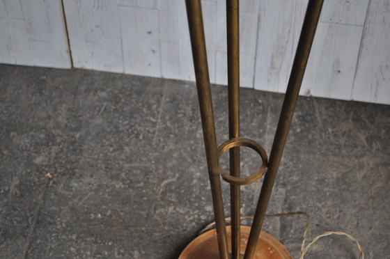 Lampada da Terra Art Déco in Ottone, anni '40 – Lampade da terra, Legno, Art Deco (photo 8 of 8)