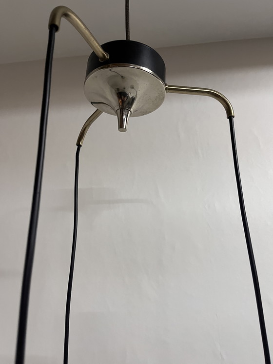 Image 1 of Lampada da sospensione vintage a cascata anni settanta bloemvorm kelk Lampada Chroom