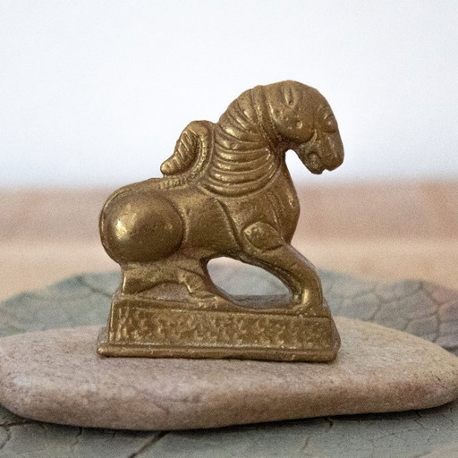 Antique brass scale weight, Chinese Mythological Animal