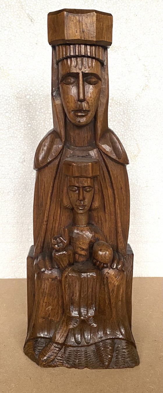 Image 1 of The Virgin of Montserrat statue wood