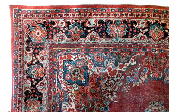 Image 1 of Mahal, alfombra antigua anudada a mano. 328x438