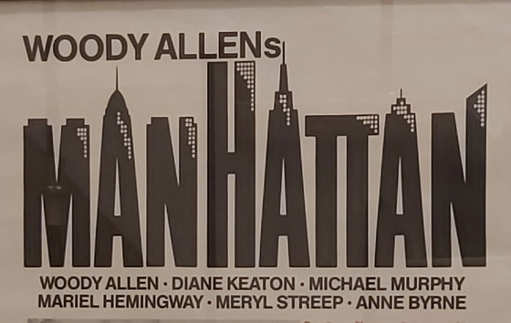 Image 1 of Póster original de la película sueca enmarcada Woody Allen Manhattan