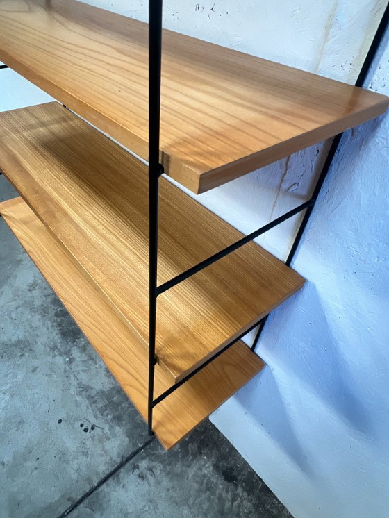 Image 1 of Étagère murale vintage en hêtre / système mural modulaire, Allemagne années 1970