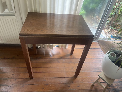 Oak wood side table