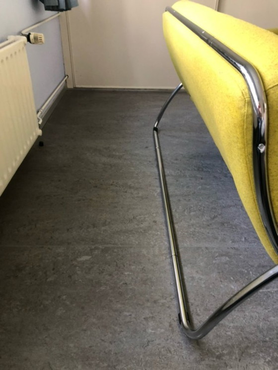 Rare Dyker 20 design sofa in excellent condition, Dutch Seating Company, 2 seaters, Metal, Textile, Yellow (photo 6 of 10)
