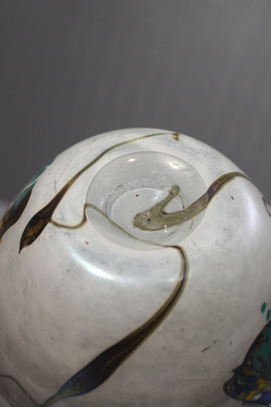 Image 1 of Pascal Guyot in Biot – Glaspastevase mit abstrakter Dekoration, Frankreich 2003