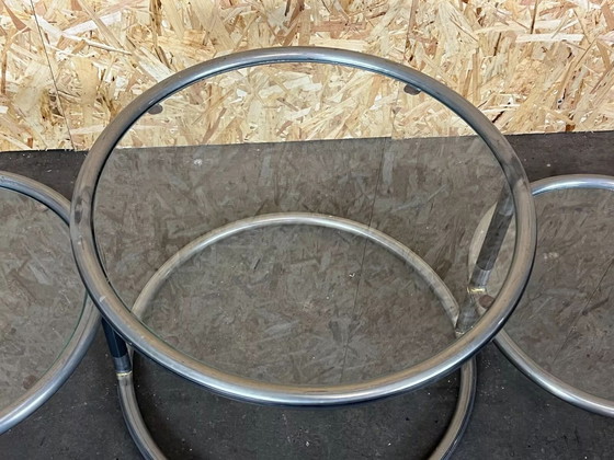 Image 1 of Tavolino da caffè in metallo regolabile anni '60-'70