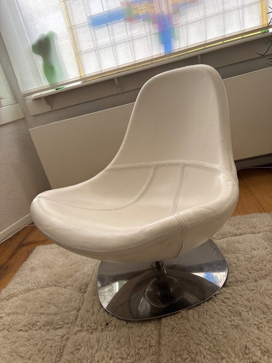 Chaise pivotante, blanche, IKEA Tulip, Chaises pivotantes, Skaï, Chrome, Modern (photo 2 sur 5)