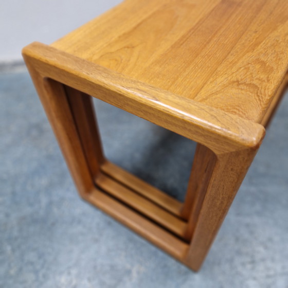Image 1 of Vintage Danish mimi set nestling tables tables d'appoint en teck