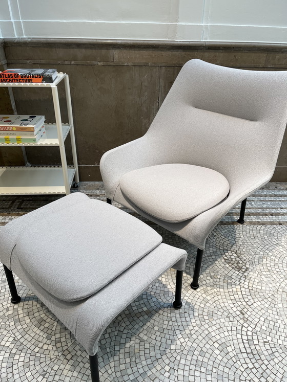 Image 1 of HAY O2 Loungestoel + Ottoman in zachtgrijs