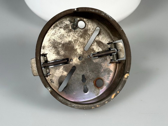 Image 1 of 50er 60er Jahre Lampe Leuchte Plafoniere Milchglas Mid Century Glas Design RZB