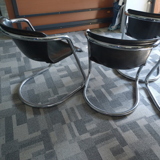 Image 1 of 4 sedie nere Willy Rizzo