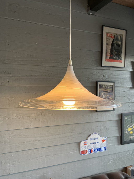 Vintage Meblo witch hat or trumpet swirl deco hanging lamp – hanglampen, Plastic (photo 2 of 11)