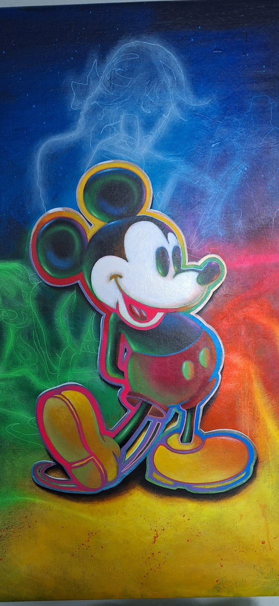 Œuvre unique représentant Mickey Mouse, réalisée par le célèbre artiste Michael Andrew Law, originaire de (photo 5 of 8)