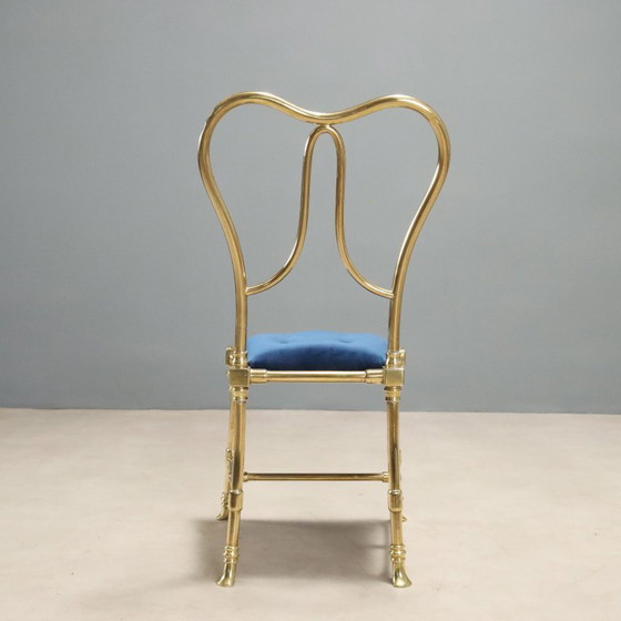 Set van 4 Jansen Argentina stoelen, jaren 1950 – Maison Jansen, Eetkamerstoelen, Brass (photo 9 of 11)