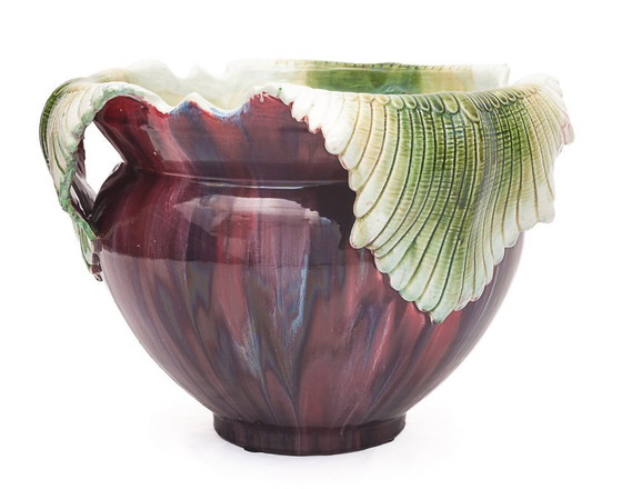 Image 1 of Zeer grote Art Nouveau majolica plantenbak