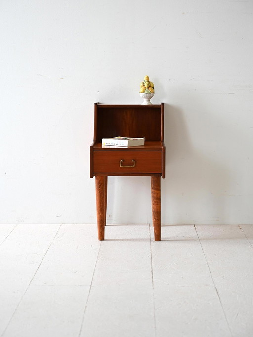 Table de chevet des années 1960 à double plateau
