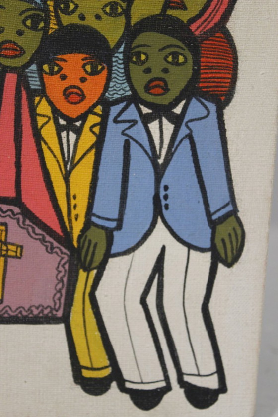 Image 1 of Evandro Norbim (1934) Rio Brasile acrilico su tela "O Entrodo Medico" 1988