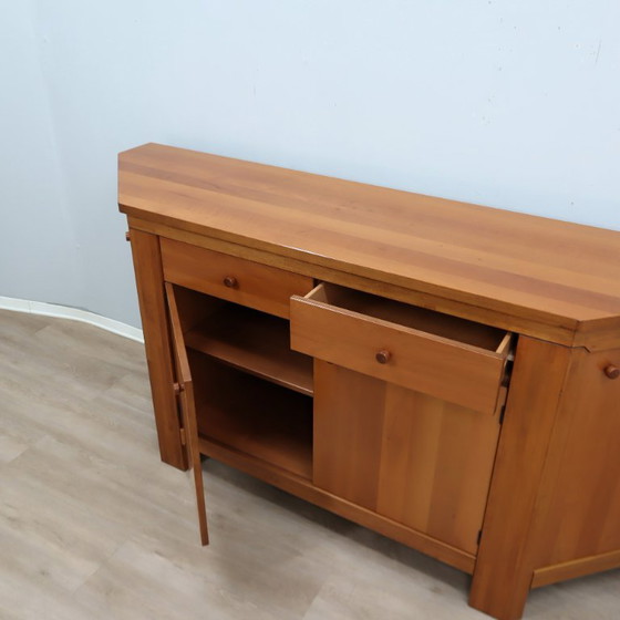Vintage jaren 1970 Italiaans massief Maxxello Walnoot dressoir Scarpa, Michelucci stijl – PIAROTTO MOBILI (photo 6 of 12)