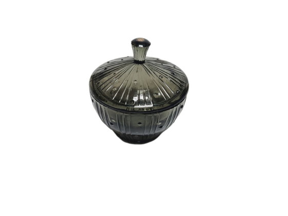 Sucrier Art Déco polonais de la verrerie de Ząbkowice, années 1950 – Ząbkowice Glassworks (photo 7 of 9)