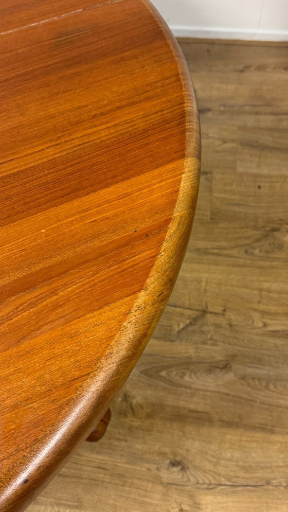 Image 1 of Teak XXL Dining Table, Extendable from Round to Oval, Dyrlund