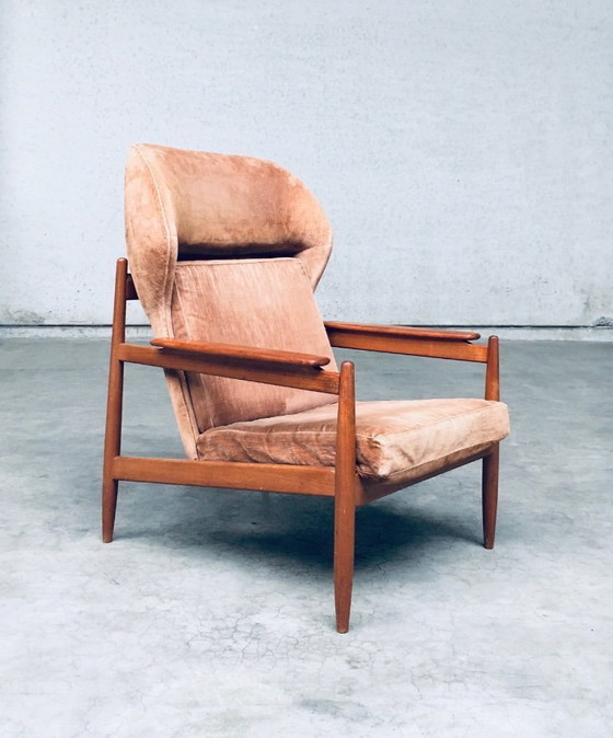 Image 1 of Set di poltrone con schienale ad ala in stile scandinavo di metà secolo, Danimarca, anni '60