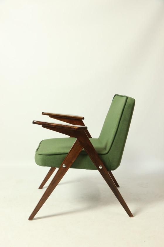 Image 1 of Paar vintage fauteuils groen Royal fluweel MCM ontwerp
