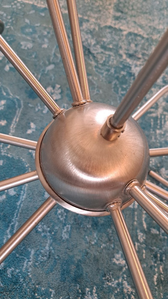 Image 1 of Beautiful 12-arm pendant lamp matte chrome