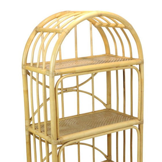 Image 1 of Rattan Rack Bookcase Boho Style