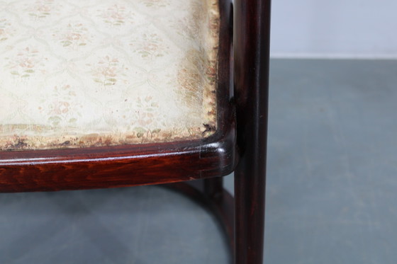 Image 1 of Josef Hoffmann Variatie van Art Nouveau "Fledermaus" Fauteuil door Fischel