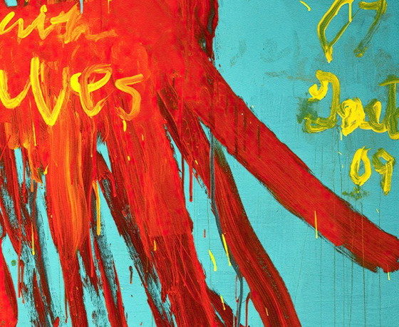 Image 1 of Paphos verlaten, omringd door golven - poster van Cy Twombly, 70 x 100 cm