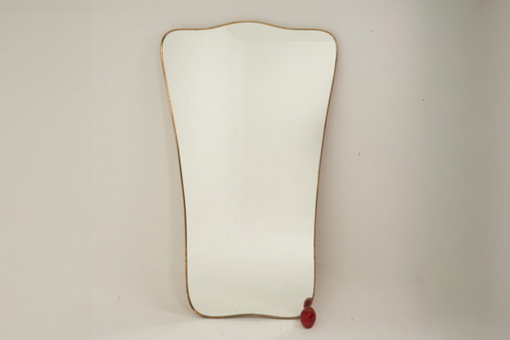 Image 1 of Miroir De Forme Chapeau De Gendarme, Dans Le Style De Gio Ponti