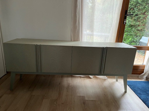 Credenza FOGIA, legno chiaro e grigio-verde