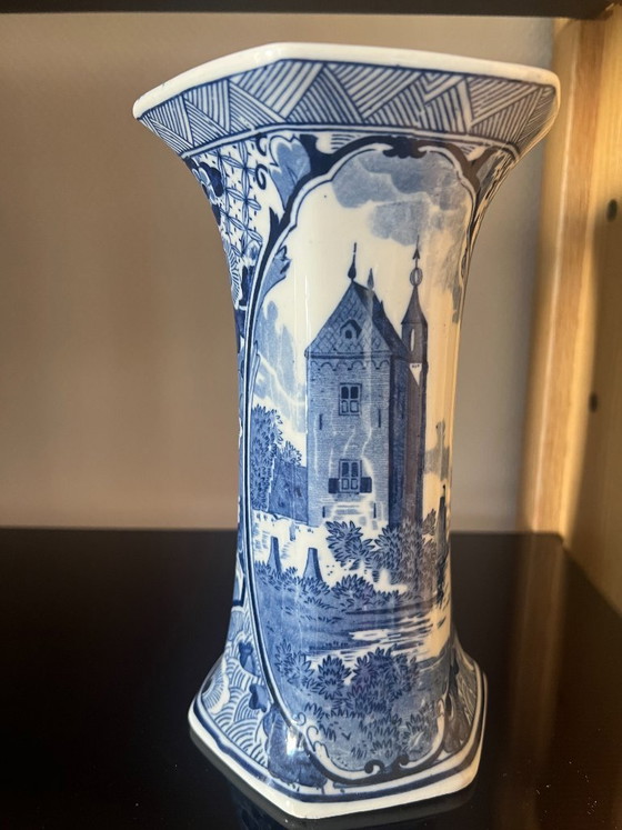 Jarrón Hexagonal Azul de Delft - Set de 2, Jarrones, Cerámica (foto 3 de 12)