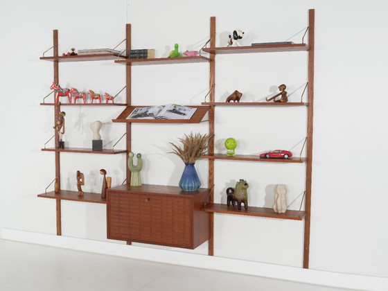 Scaffali a muro modulari Cado, Poul Cadovius, Impiallacciatura in teak, Danese, Anni '70 – Legno (photo 13 of 21)