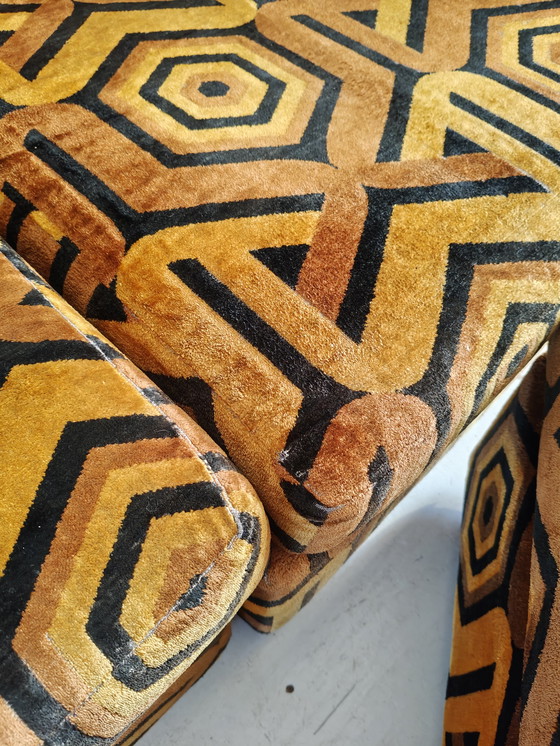 Image 1 of Divano modulare colorato vintage con motivo anni '70