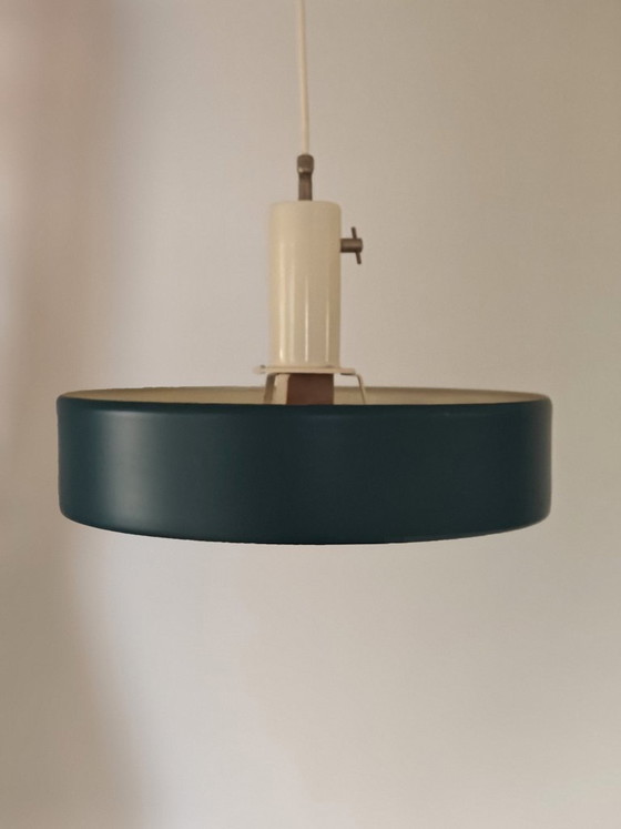 Anvia pendant lamp type 4017 designer Jan Hoogervorst top Dutch design 60s, Iron, Blue (photo 14 of 14)