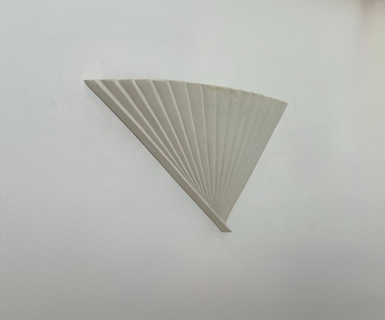 Image 1 of Wandlamp van wit mat gips, Frankrijk 1980