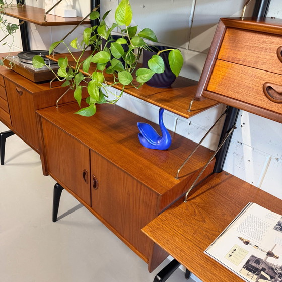 Vintage Wall cabinet •Louis van Teeffelen• – Wood, Brass (photo 6 of 15)