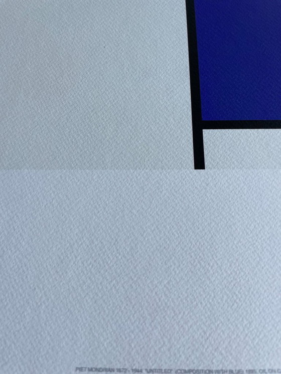 Image 1 of Piet Modrian (1872-1944), Composizione con blu, 1935, stampato in Italia