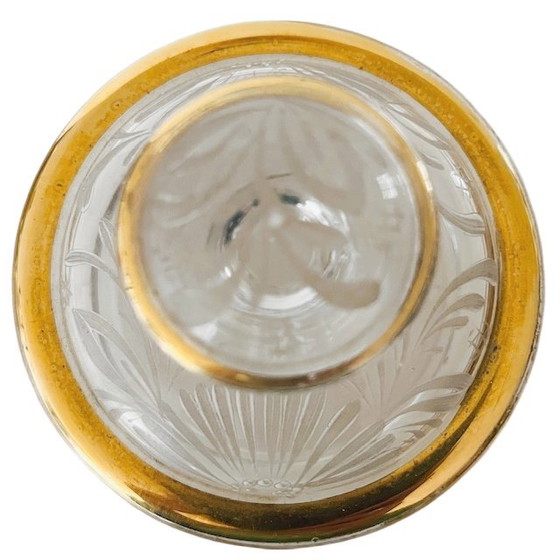 Image 1 of Set da toilette in vetro dipinto a mano Art Déco anni '50