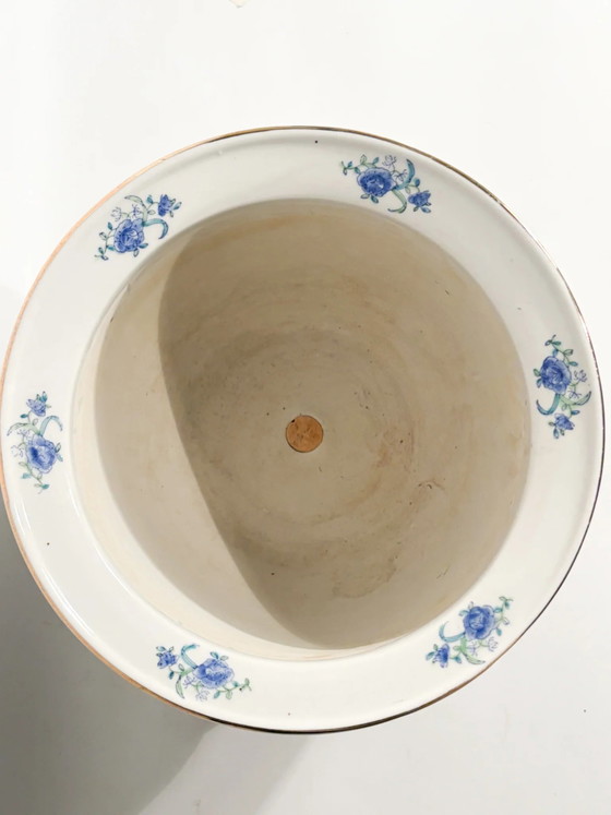 Cache-pot en céramique italienne peinte à la main, années 1980 – Vases, Ceramic (photo 4 of 8)